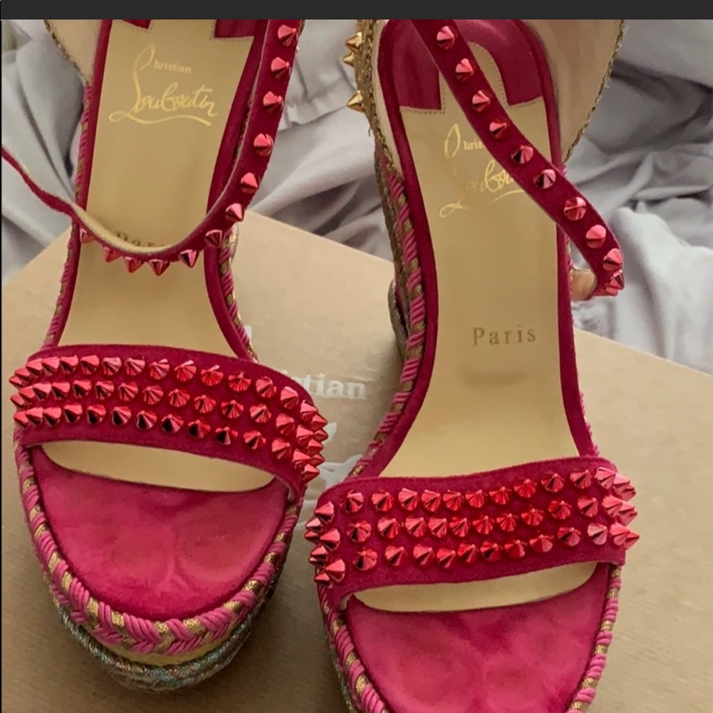 Christian Louboutin wedges (pink)